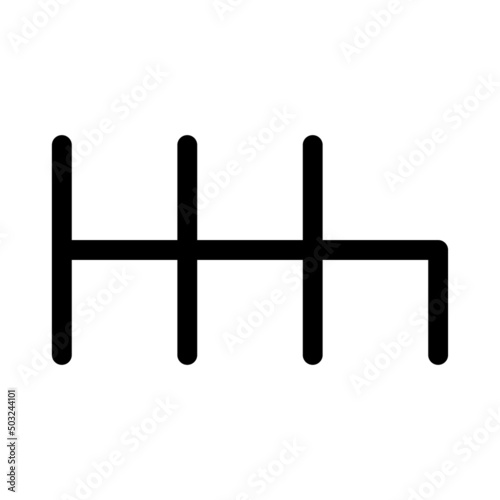 Handle car manual shift lever icon, vehicle gear technology vector illustration equipment