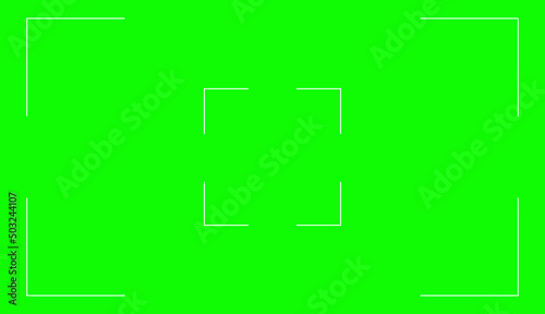 Green screen blank background, empty digital video template mockup vector illustration