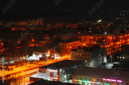 night traffic in the city