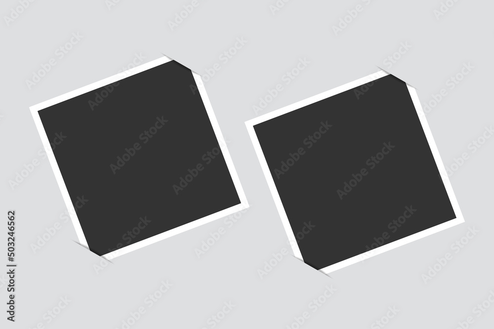 Abstract Two Casual Photos Frame With Grey Background Abstract Two Casual Photos Frame With Grey Background