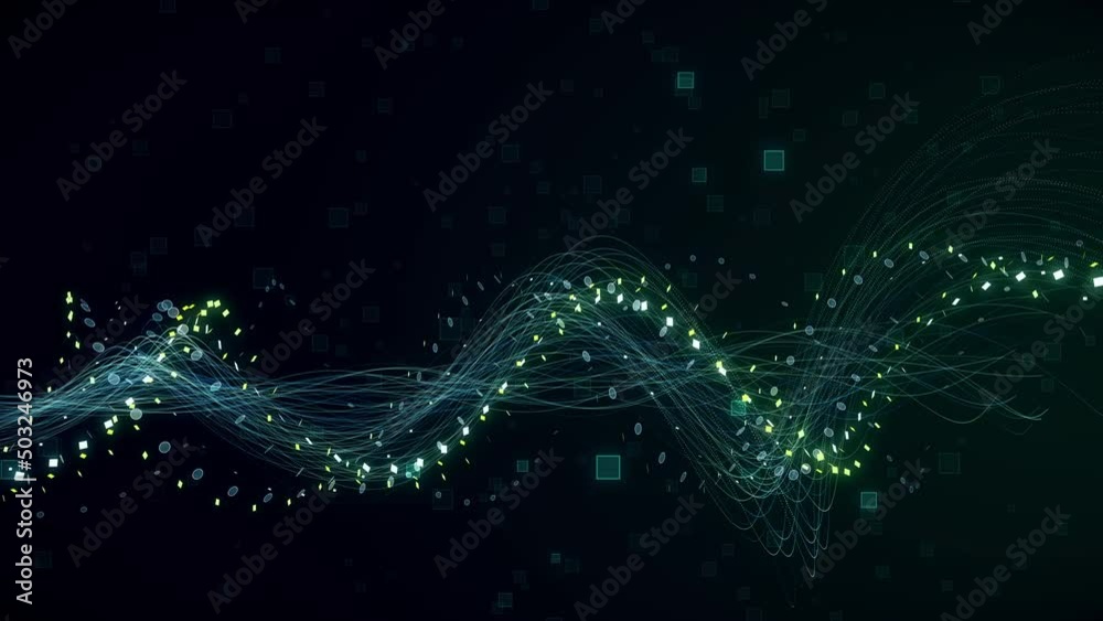 Abstact digital waves background motion graphic 4k