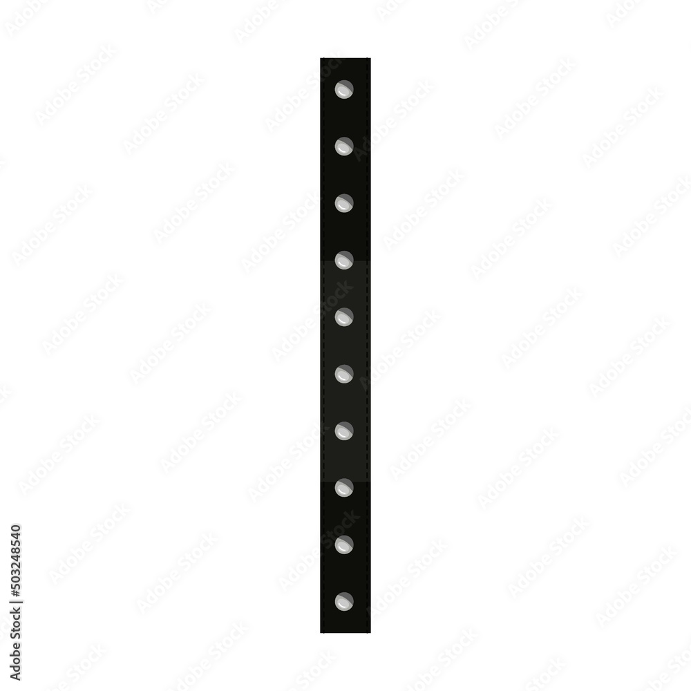 Belt with braiding and chain. Vector illustration of leather, gold and silver design element isolated on white Belt with braiding and chain. Vector illustration of leather, gold and silver design element isolated on white