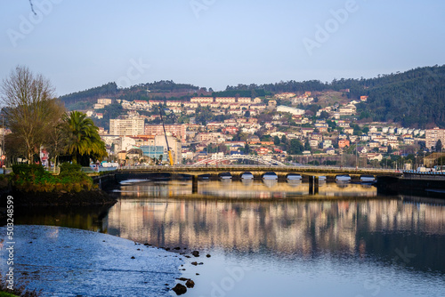 Santiago Bridge, which crosses the river Lerez in the city of Pontevedra (Spain)