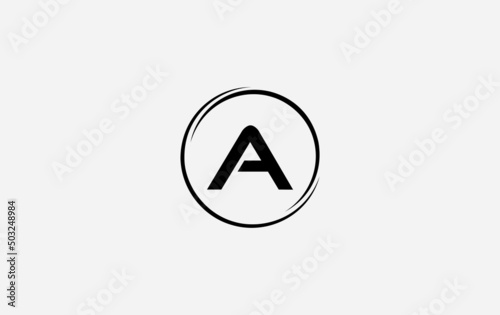 Simple unique letter logo with circle design vector. The letter and alphabets vector designing