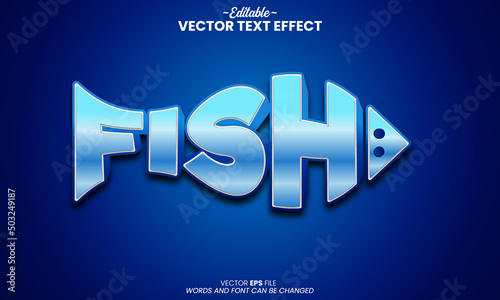 Fish 3d text in fish shape effects