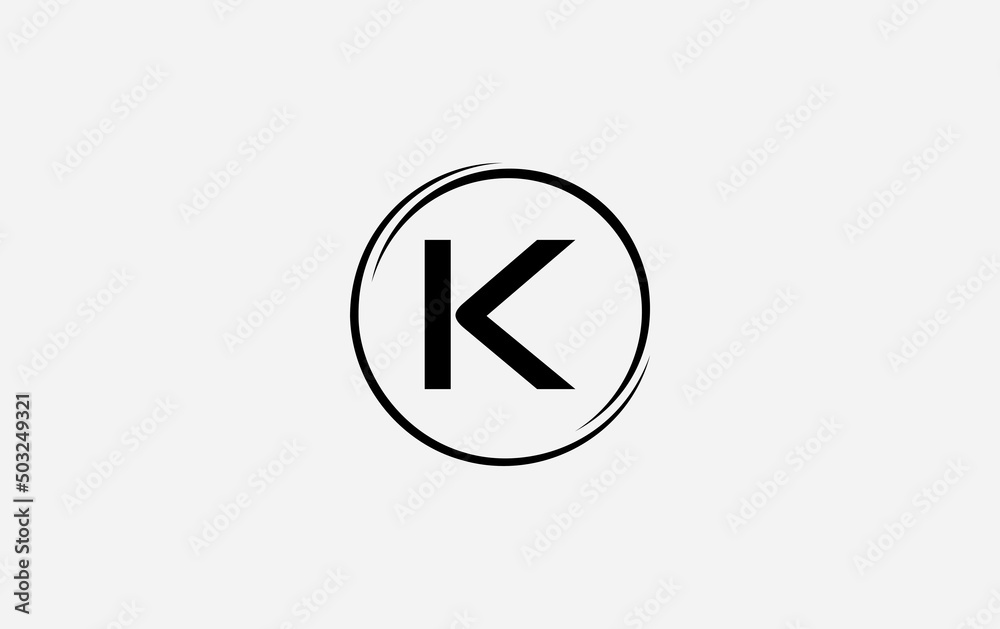 Simple unique letter logo with circle design vector. The letter and alphabets vector designing