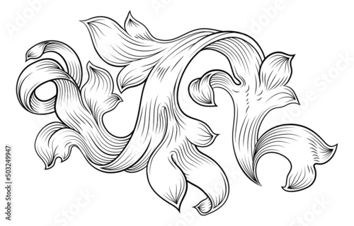Filigree Heraldic Crest Coat Of Arms Floral Design