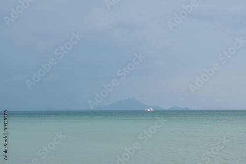 Landscape of Railay Beach blue sea in Railay Ao nang Krabi Thailand - sunny day summer