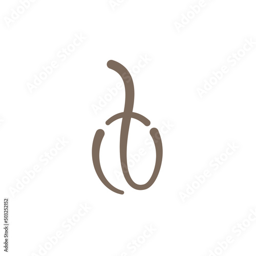 Letter T coffee bean logo