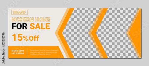 simple and clean real estate home sale banner design