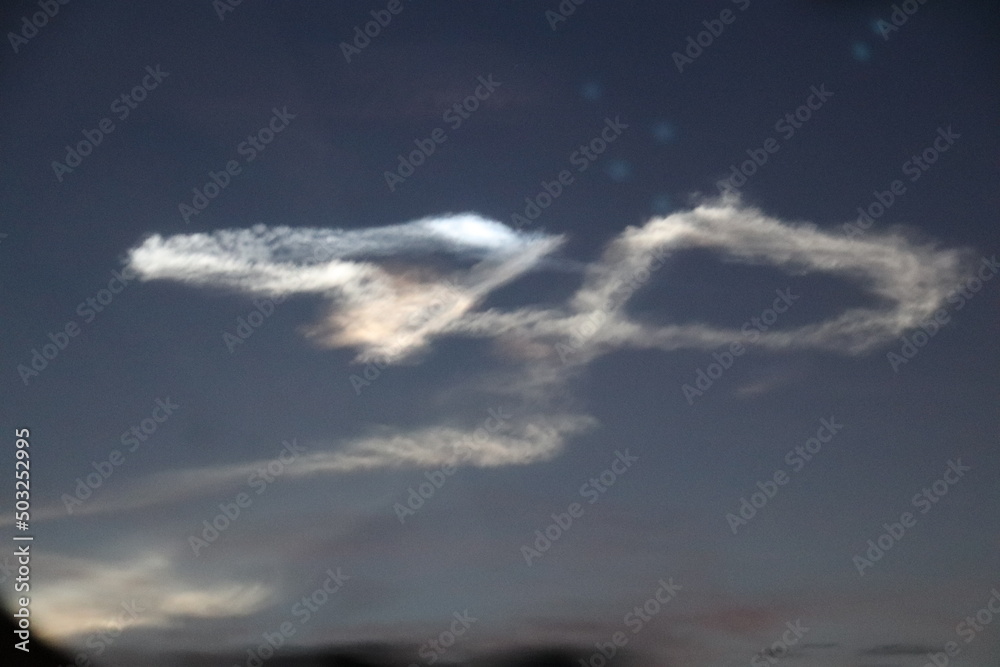 Fototapeta premium Vapor Trail SpaceX Re-entry 