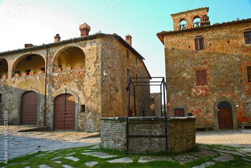 Fototapeta Naklejka Na Ścianę i Meble -  Gargonza, Borgo murato, Siena., Toscana Italy