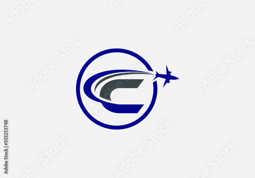 Aviation and airlines company logo design, Tour and travel agency symbol design vector