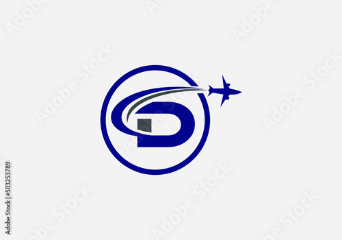 Aviation and airlines company logo design, Tour and travel agency symbol design vector