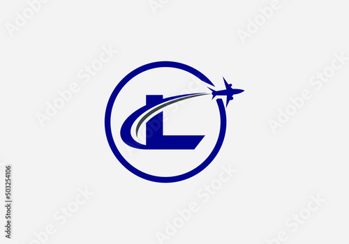 Aviation and airlines company logo design, Tour and travel agency symbol design vector