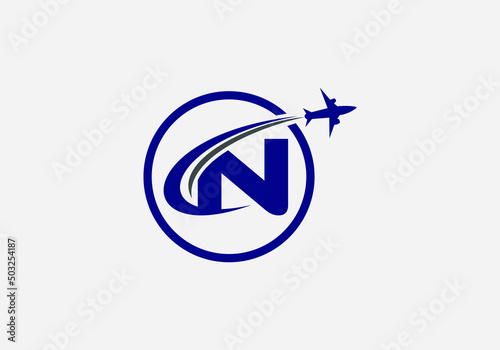 Aviation and airlines company logo design, Tour and travel agency symbol design vector