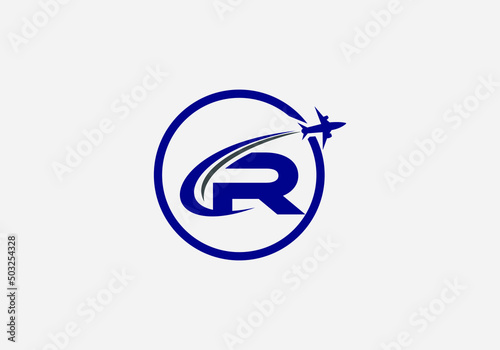 Aviation and airlines company logo design, Tour and travel agency symbol design vector