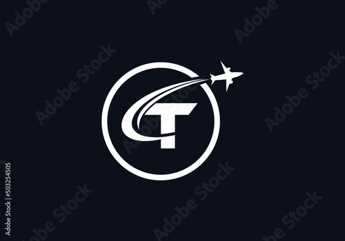 Aviation and airlines company logo design, Tour and travel agency symbol design vector
