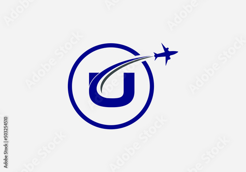 Aviation and airlines company logo design, Tour and travel agency symbol design vector