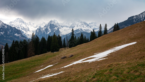 góry Tatry - widok z Rusinowej Polany