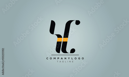 Alphabet letters Initials logo YC photo