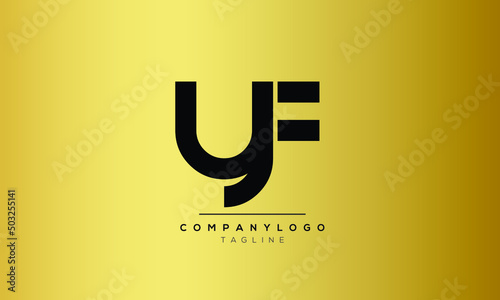 Alphabet letters Initials logo YF photo