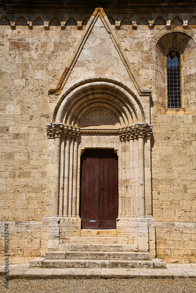 Fototapeta premium San Quirico,d'Orcia, antico borgo medievale. Siena, Toscana, Italia
