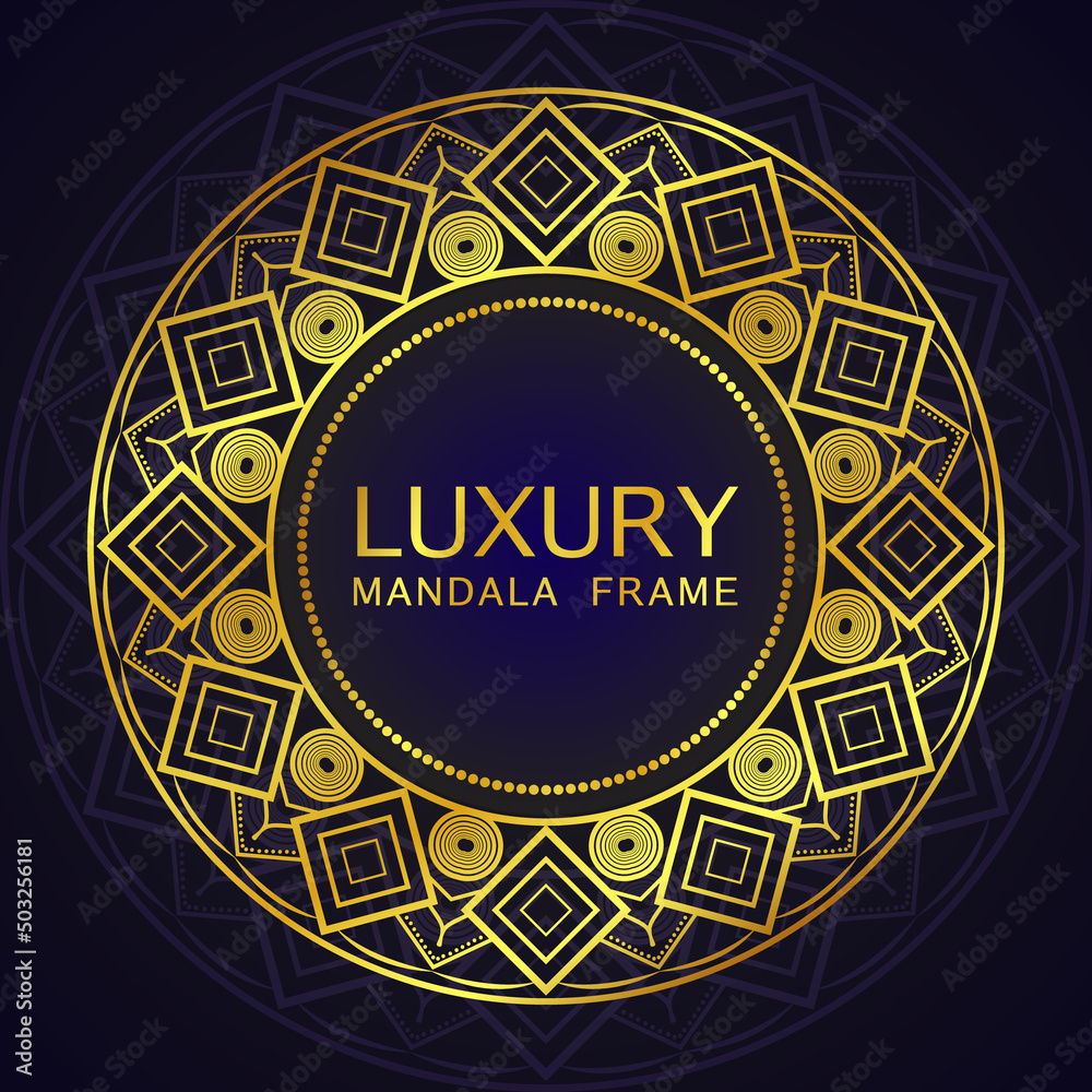 Luxury golden  mandala background Design with abstract shapes