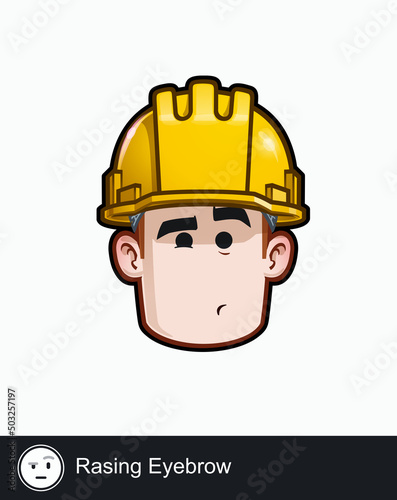 Construction Worker - Expressions - Skeptical - Raising Eyebrow