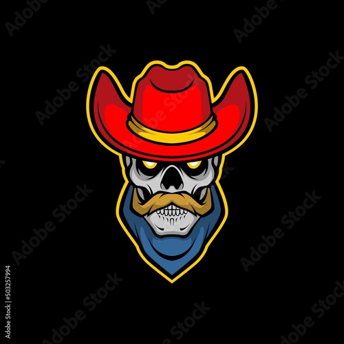 skull cowboy esport logo