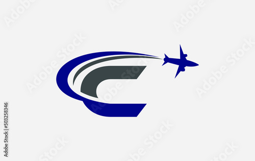 Aviation and airlines company logo design, Tour and travel agency symbol design vector