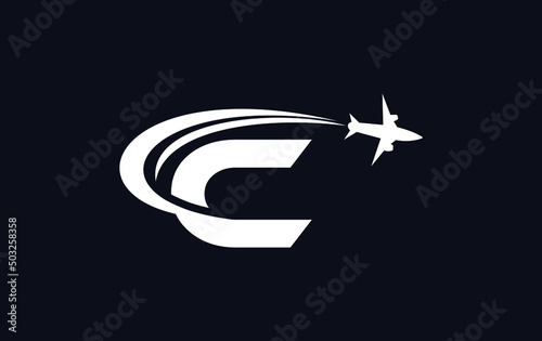 Aviation and airlines company logo design, Tour and travel agency symbol design vector