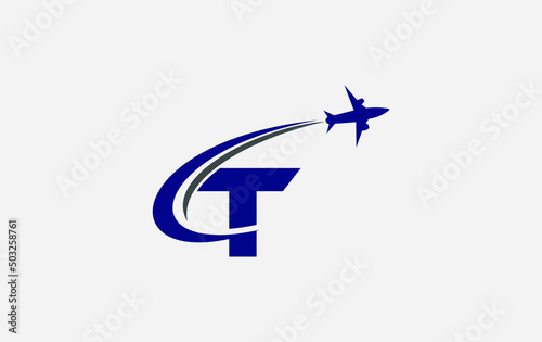 Aviation and airlines company logo design, Tour and travel agency symbol design vector