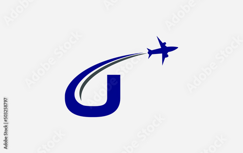 Aviation and airlines company logo design, Tour and travel agency symbol design vector