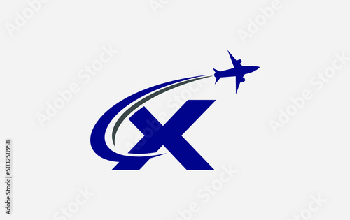 Aviation and airlines company logo design, Tour and travel agency symbol design vector