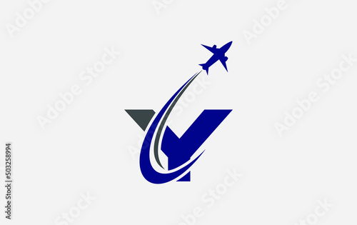 Aviation and airlines company logo design, Tour and travel agency symbol design vector