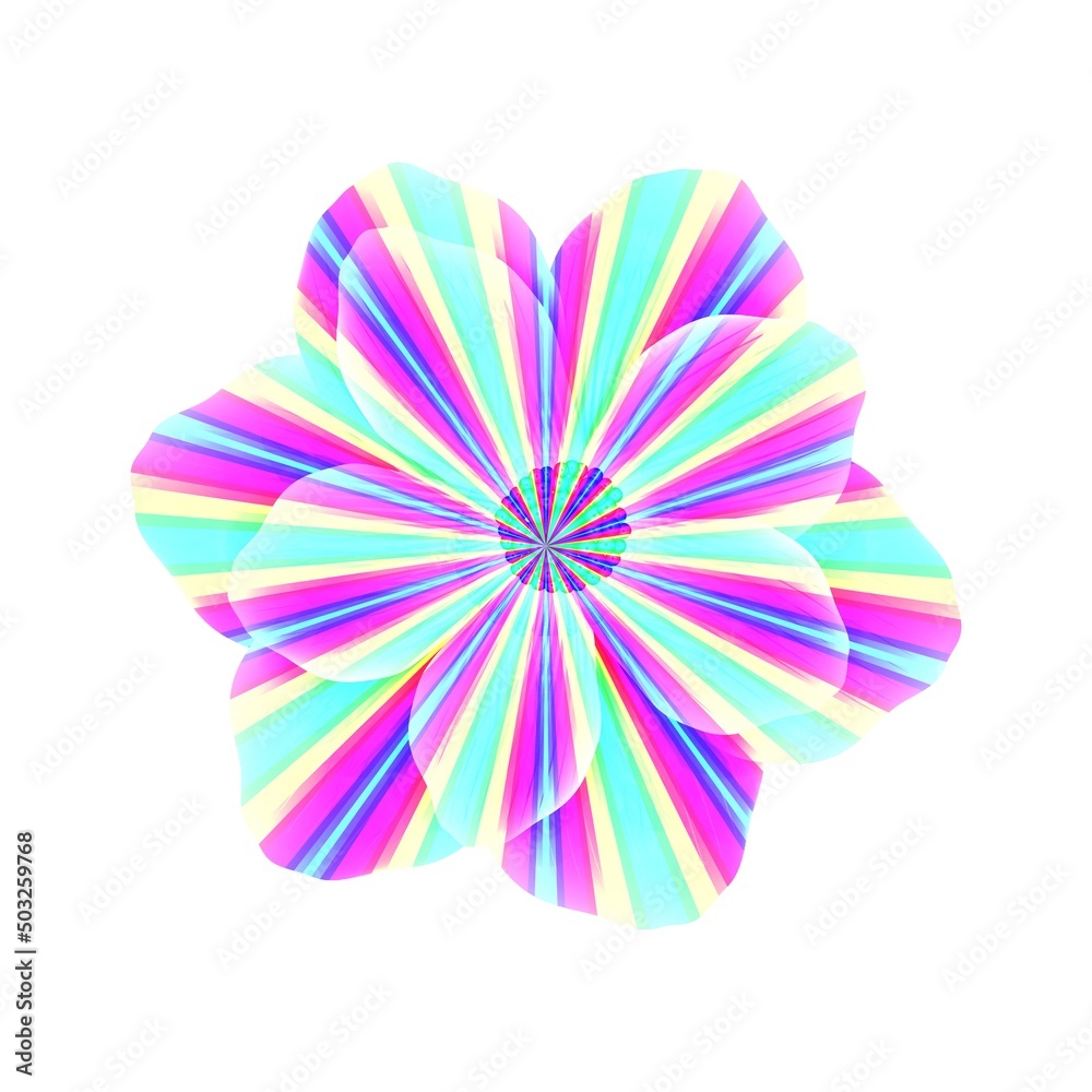 A beautiful fairy flower. A fantastic unusual flower. A unique abstract illustration. A beautiful image will decorate design projects and ideas.