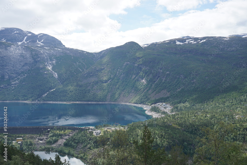 Beautiful scenery in preikestolen, Norway. 