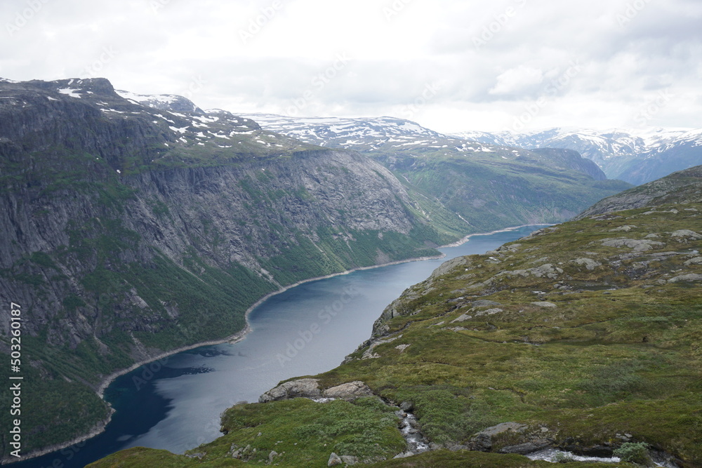 Beautiful scenery in trolltunga, Norway. 