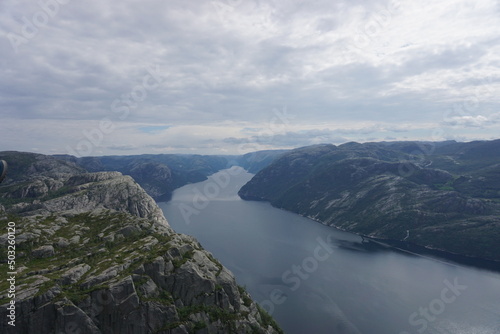 Beautiful scenery in preikestolen, Norway. 