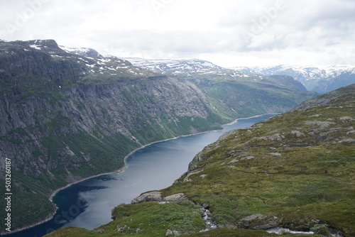 Beautiful scenery in trolltunga  Norway. 