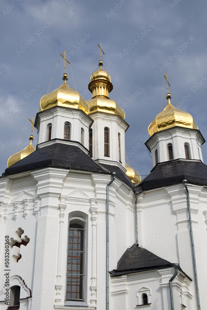 Catherine's Church is a functioning church in Chernihiv, Ukraine. St. Catherine's Church was built in the Cossack period and is distinguished by its five gold domes in the Baroque style.