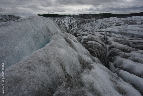 Wonderful scenery of glaciers in iceland.