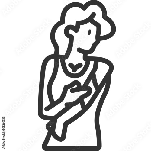 apply lotion line icon