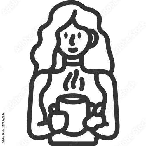 coffee break line icon