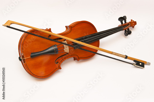 Violin for classic music isolated