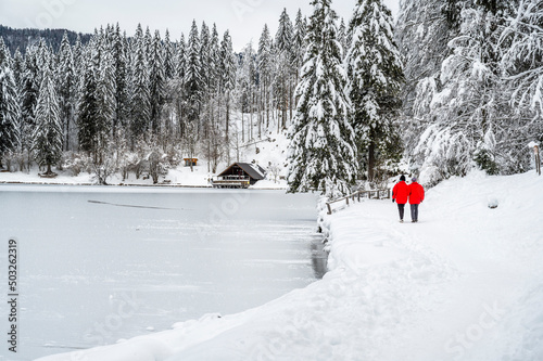 Winter on Lake Fusine. After a heavy snowfall. © Nicola Simeoni