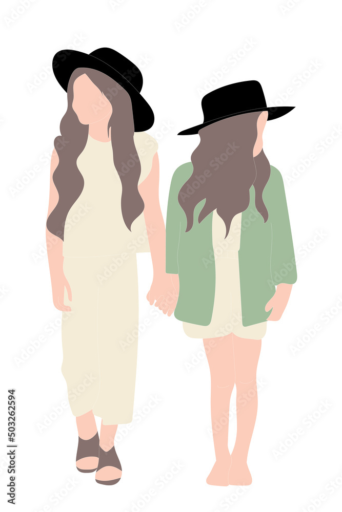 Vector illustration of a small child