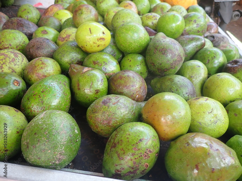Ripe avocado fruit in fruit market Ripe avocado fruit in fruit market