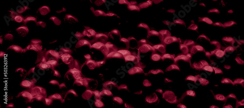 red background or texture of fine balls